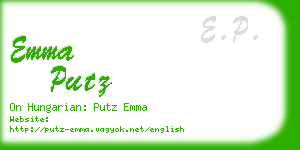 emma putz business card